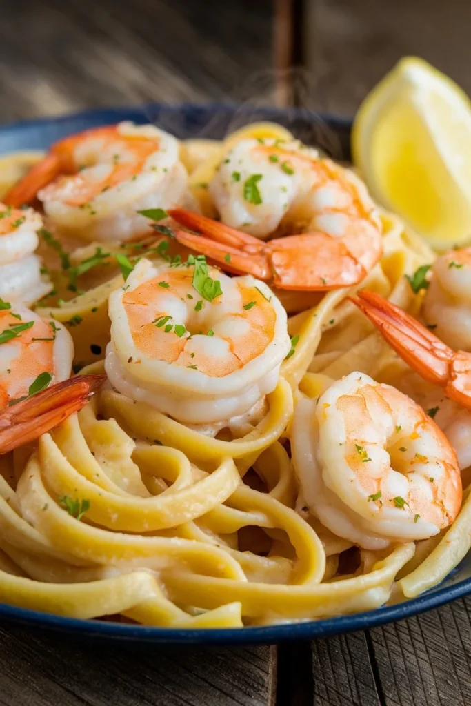 Garlic Butter Shrimp Linguine