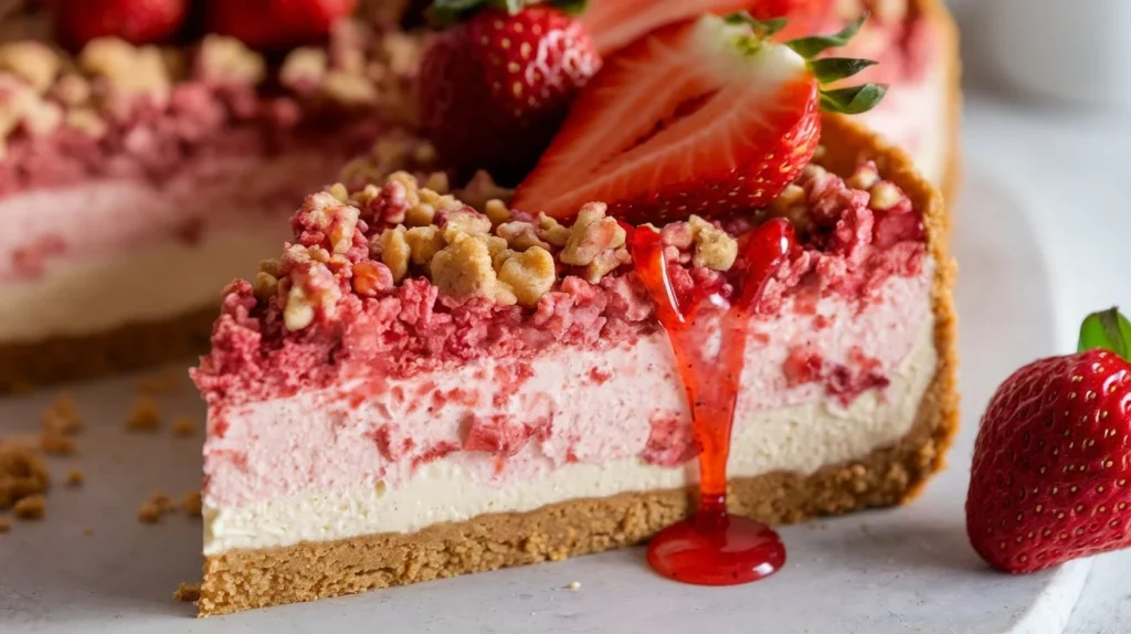 Berrylicious Strawberry Crunch Cheesecake recipe